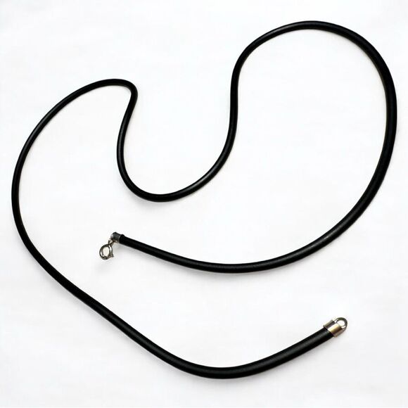 23" Black Cord Necklace - Unisex | 925 Silver
Clasp Minimalist Great for… - Picture 3 of 17